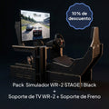 Pack Simulador WR-2 STAGE 1 Black + Soporte TV + Soporte Freno de Mano con 10% de descuento