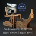 Pack Simulador WR-2 STAGE 1 NAKED + Soporte TV + Soporte Freno de Mano con 10% de descuento